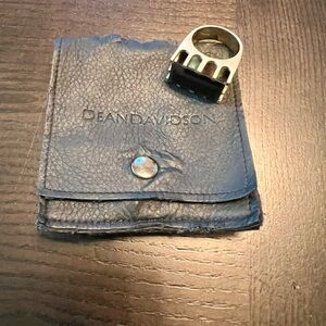 Dean Davidson CASTLE Ring, Black and Gold - Size 8 1/2